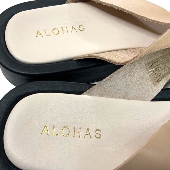 ALOHAS Genuine Leather Platform Flip-flops NWOT MADE IN SPAIN US Sz 10 - 10.5 - Picture 7 of 11